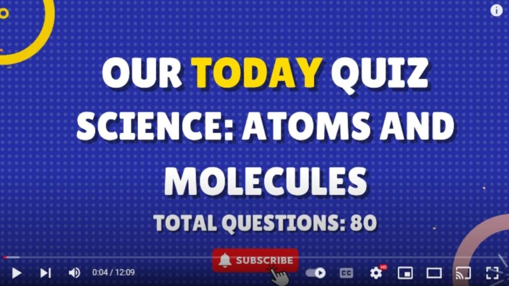 Atoms and molecules class 9 MCQ